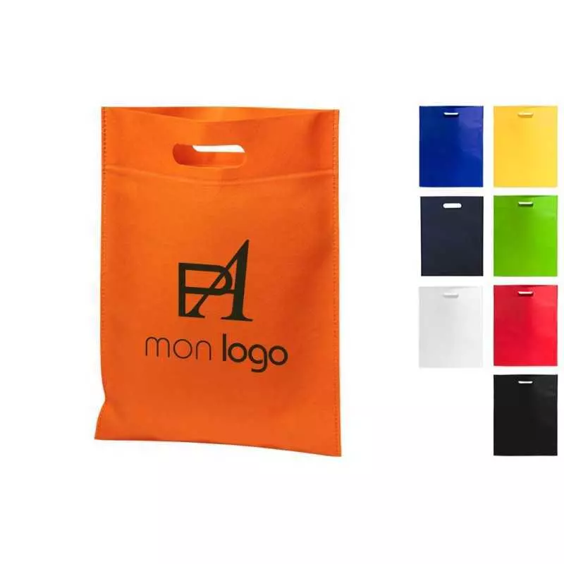 Paquets de 25 Sacs Réutilisable En Tissu Non Tissé Avec Poignées TNT Personnalisable Taille 24x34cm, Fourre-Tout