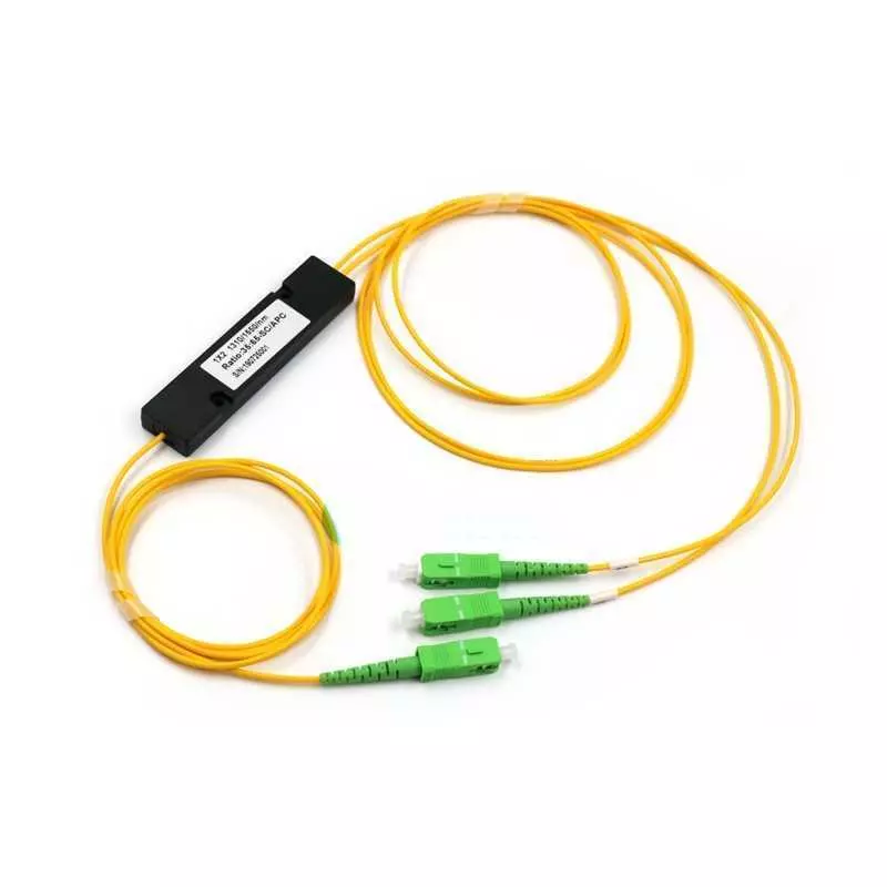 Coupleur optique 1×2 FBT 1310/1490/1550nm séparateur de coupleur FBT SC/APC ABS BOX 2.0mm