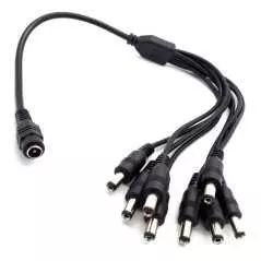 Cable de Raccord Multiprise 8 Alimentations pour Cameras de Surveillance