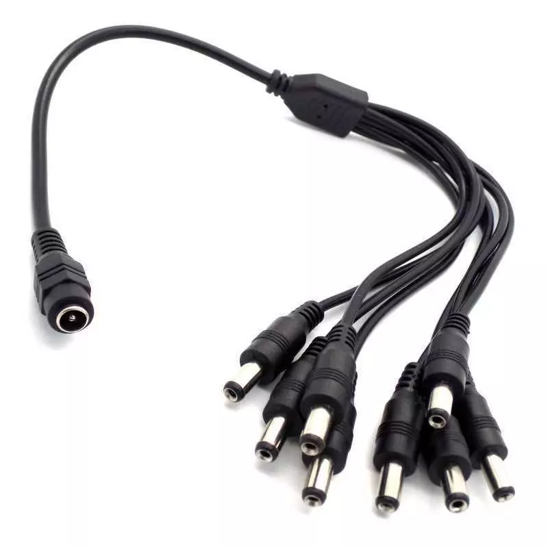 Cable de Raccord Multiprise 8 Alimentations pour Cameras de Surveillance