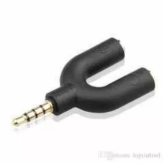 Adaptateur Audio Câble U Type jack 3.5mm Sortie Câble Mâle à 2 Femelle