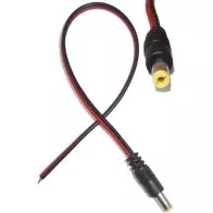 Câble d'alimentation mâle DC 5.5/2.1 (0.29m) pour la sécurité CCTV