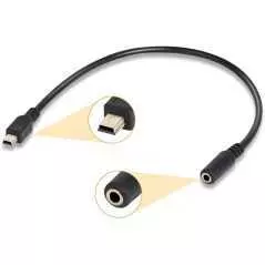 Mini adaptateur secteur DC DC3.5x1.1mm vers Mini USB 5V DC pour camera DSLR