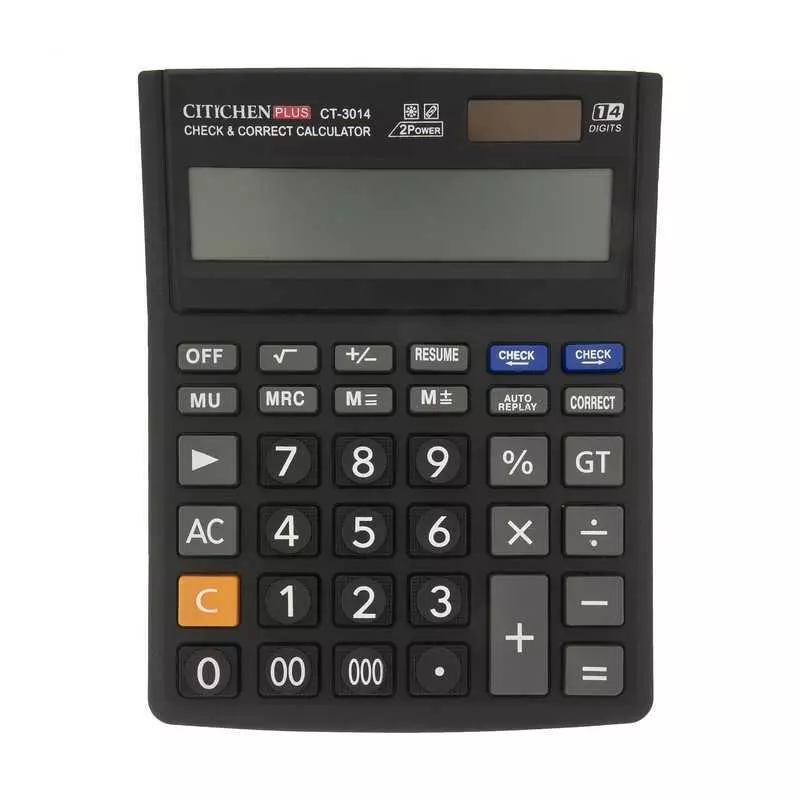Calculatrice CITYCHEN plus CT3014 grand affichage 14 chiffres