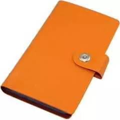 Album carte de visite ou crédit carte d'identité en Cuir étui organiseur 240 Cartes Orange
