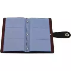 Album carte de visite ou crédit carte d'identité en Cuir étui organiseur 240 Cartes Orange