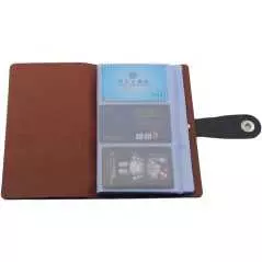 Album carte de visite ou crédit carte d'identité en Cuir étui organiseur 240 Cartes Orange