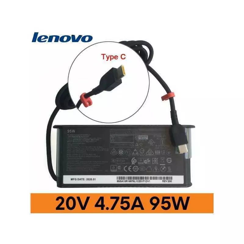 Chargeur LENOVO 95W (20V 4.75A) USB-C Power Delivery | Pour Legion Y740S et Y9000X