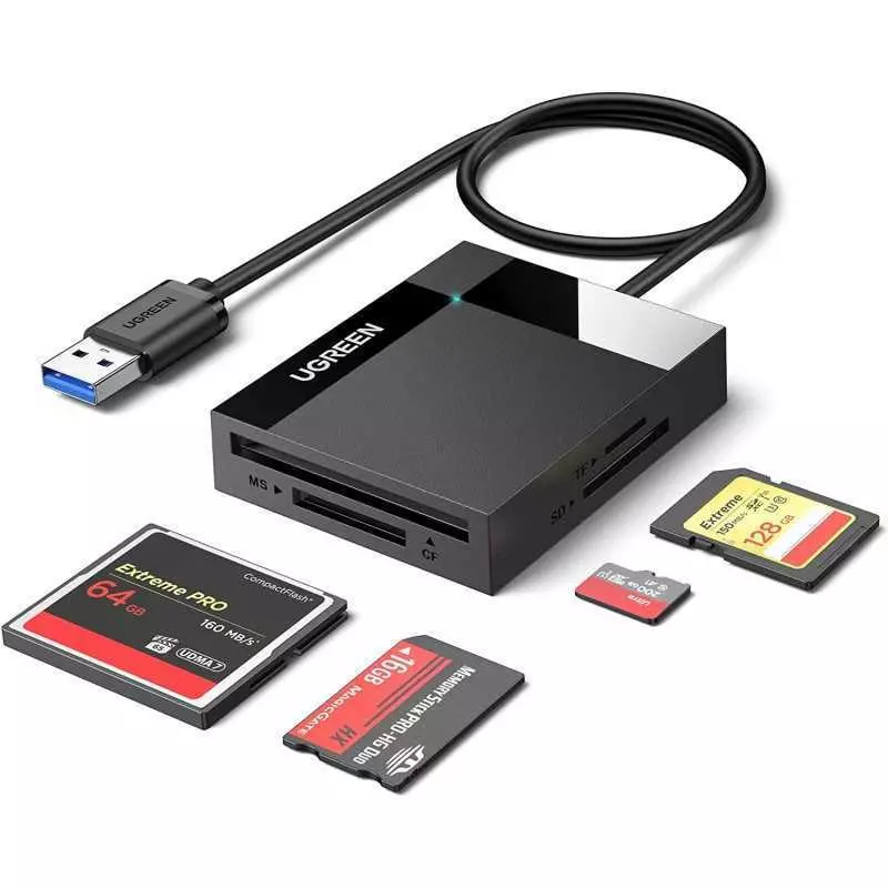 Lecteur de carte SD/TF USB 3.0 Ugreen 4-en-1