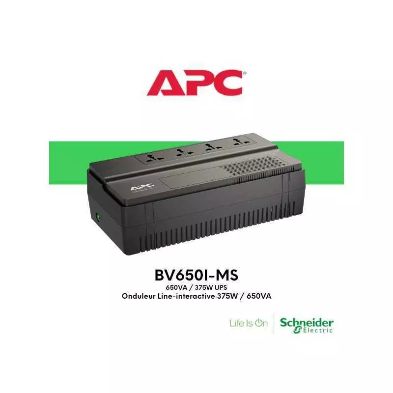 Onduleur Line-Interactive APC BV650I-MS Easy UPS | 650VA AVR