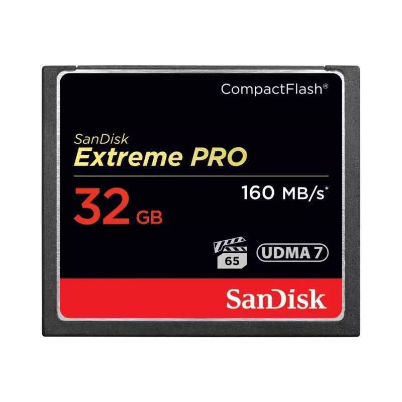 Carte CompactFlash SanDisk Extreme PRO 32Go | UDMA 7 | 160Mo/s | RAW et Full HD