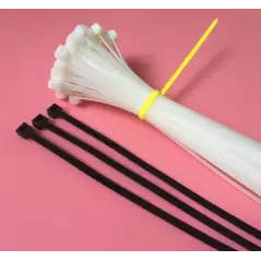 Attache en Nylon auto bloquantes lot de 100 pièces 5x100mm en plastique blanc