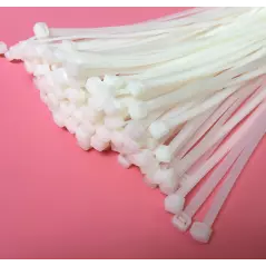 Attache en Nylon auto bloquantes lot de 100 pièces 5x100mm en plastique blanc