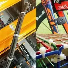 Attache de câble en nylon 100 pièces de 10x500mm en plastique noir et blanc