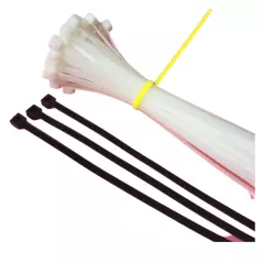 Attache en Nylon auto bloquantes lot de 100 pièces 5x100mm en plastique blanc