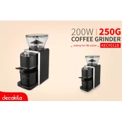 Moulin à Café Électrique Decakila KECF011B 200W, 250g, Lame Inox