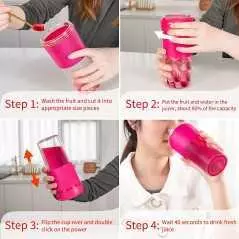 DECAKILA KMJB012P | Mini Mixeur Portable Sans Fil - 300 ml, 50 W