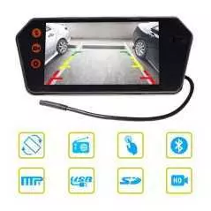 Moniteur de rétroviseur de voiture à écran tactile Bluetooth MP5 Internet TF USB HD 1080p LCD Mirror PAL NTSC voiture 7"