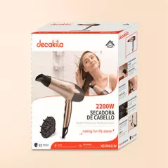 Sèche-cheveux DECAKILA KEHS011W 2 vitesses, 2200W