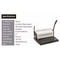 Relieuse à peigne en acier S900 A4