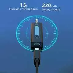 Microphone cravate Lavalier sans fil double K35-2 à condensateur omnidirectionnel pour appareil photo, haut-parleur, Smartphone,