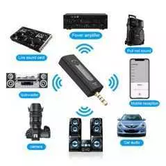 Microphone cravate Lavalier sans fil double K35-2 à condensateur omnidirectionnel pour appareil photo, haut-parleur, Smartphone,