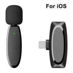 Mini microphone cravate lavalier sans fil AP004-L avec boîtier de chargement pour iPhone