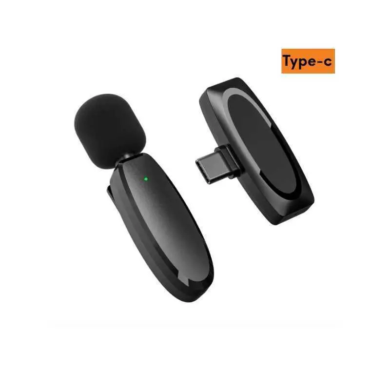 Mini microphone cravate lavalier sans fil AP004-C avec boîtier de chargement pour Type-c