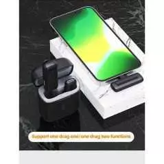 Microphone cravate sans fil J11-C / TYPE-C avec boîtier de chargement, Play synchronisation automatique