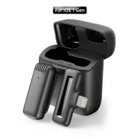 Microphone cravate sans fil J11-L / iPHONE avec boîtier de chargement, lot d'un seul micro à revers pour iPhone
