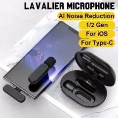 Mini microphone cravate lavalier sans fil K60-C avec boîtier de chargement pour Type-C Smartphones