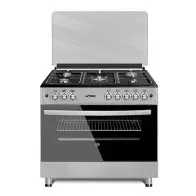 Cuisinière à Gaz ASTECH 5 Feux 90x60 cm - Inox Grande Capacité "Full Option"