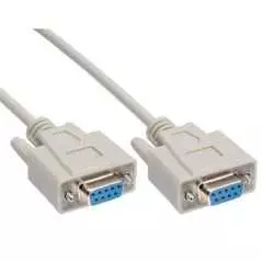 Câble Serie RS232 DB9 Femelle vers DB9 Femelle 5m