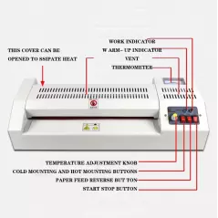 Machine à plastifier BG00027 photo A3 tout en acier, bureau/maison, menu photo, 220V/600W