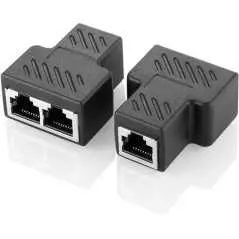 Adaptateur de répartiteur RJ45, Câble Ethernet RJ45 CAT5 6 Port LAN 1 à 2 façons femelle