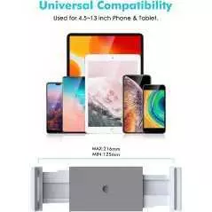 Support pour téléphone portable/tablette ergonomique Hauteur et Inclinaison réglable