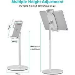 Support pour téléphone portable/tablette ergonomique Hauteur et Inclinaison réglable