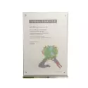Support d'affichage A4 d'étiquettes de table magnétique forte en forme de T