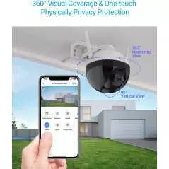 Caméra de sécurité EZVIZ C8C lite / 1080P avec Vision Nocturne en Couleur, 360° Pan/Tilt en 2.4G Wifi