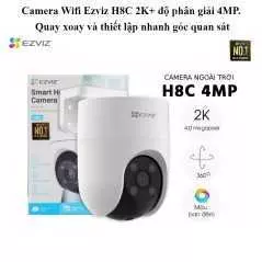 Caméra Wi-Fi extérieure panoramique et inclinable EZVIZ CS-H8C 4MP Vision nocturne couleur Couverture à 360° Suivi automatique