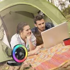 Haut-parleur Bluetooth portable extérieur avec ventilateur ZQS1456 / ZQS1457 mini enceinte a lumière colorée