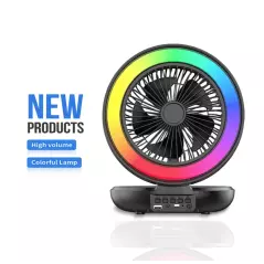 Haut-parleur Bluetooth portable extérieur avec ventilateur ZQS1456 / ZQS1457 mini enceinte a lumière colorée