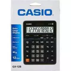 Calculatrice de bureau Casio GX12B-BK grand écran de 12 chiffres