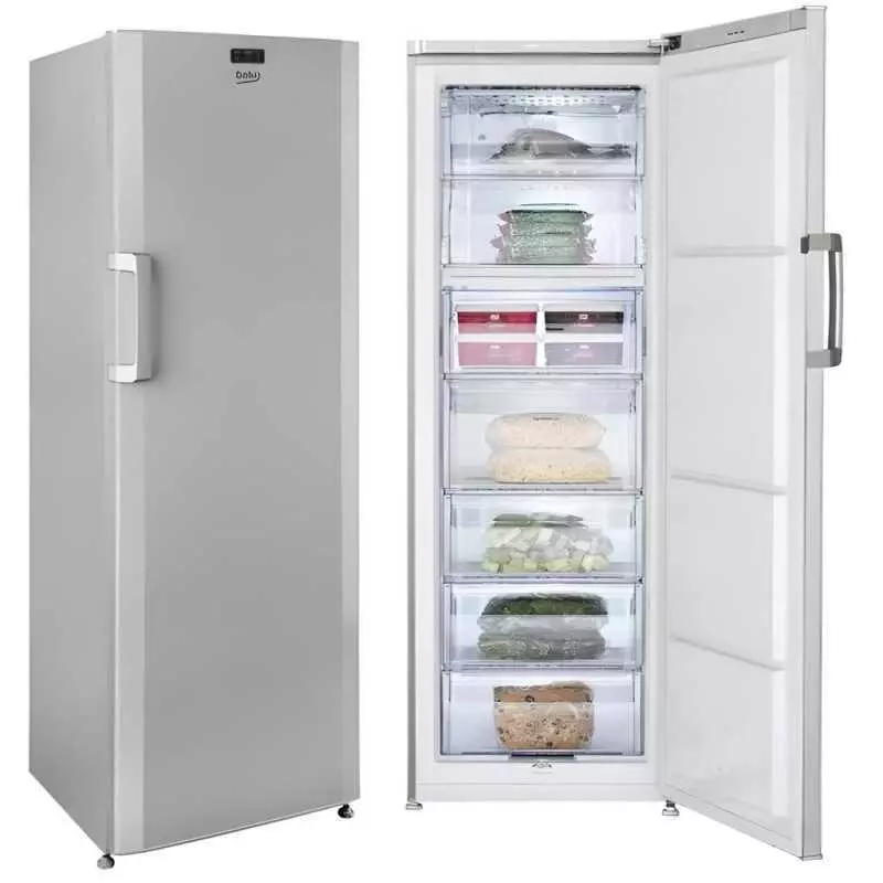 Congélateur vertical BEKO 7 tiroirs RFNZ320L23S nofrost 320 litres silver