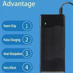 Chargeur de batterie 36v électrique vélos électriques scooter hoverboard batterie 42v 2a li-ion