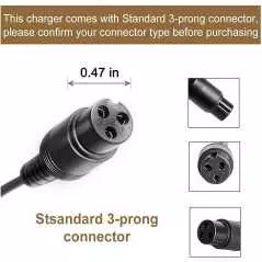 Chargeur de batterie 36v électrique vélos électriques scooter hoverboard batterie 42v 2a li-ion