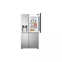Réfrigérateur side by side Knock Knock LG GCX257CSES avec fontaine 617 Litres Silver