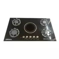 Plaque de Cuisson Technolux TEC5GE 90X60 4F A Gaz Et 1F Electrique Noir