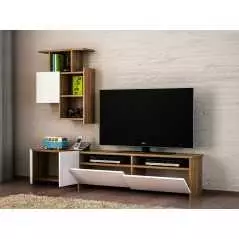 Table Téléviseur Mariposa TV T725-MA Unit Walnut White