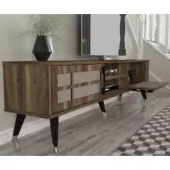 Table Téléviseur LOGAN TV T901 Unit Walnut Textile